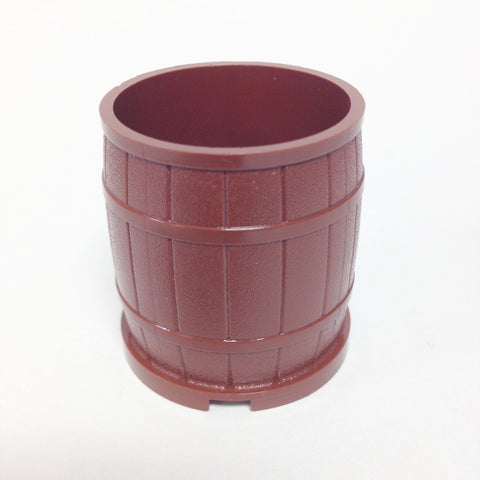 Lego Parts: Container, Barrel 4 x 4 x 3 1/2 Studs (Reddish Brown)