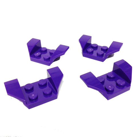 Lego Parts: Vehicle, Mudguard 2 x 4 with Flared Wings (PACK of 4 - Dark Purple)