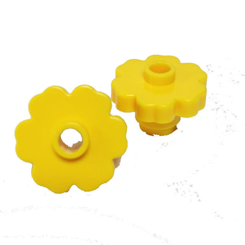 Lego Parts: Plant Flower 2 x 2 - Rounded Open Stud (PACK of 2 - Yellow)