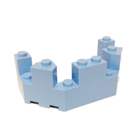 Lego Parts: Roof - Castle Turret Top 4 x 8 x 2 1/3 (Bright Light Blue)