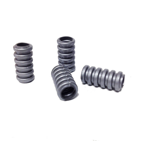 Lego Parts: Hose, Ribbed 7mm D. 2L (PACK of 4 - Flat Silver)