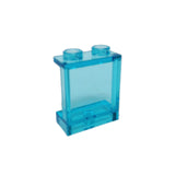 Lego Parts: Panel 1 x 2 x 2 with Side Supports - Hollow Studs (Transparent Light Blue)