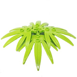 Lego Parts: Plant Leaves 6 x 5 Swordleaf with Clip (PACK of 4 - Lime Leaves)
