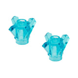 Lego Parts: Rock 1 x 1 Crystal 4 Point (PACK of 2 - Transparent Light Blue Crystals)