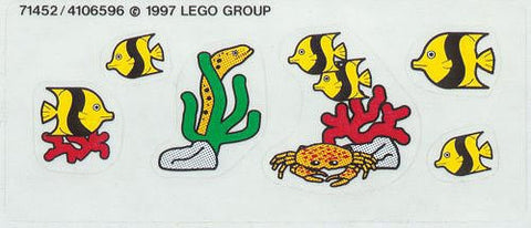 Lego® Town Diver Sets #1782 "Discovery Station" Sticker Sheet #2 (Fish & Coral)