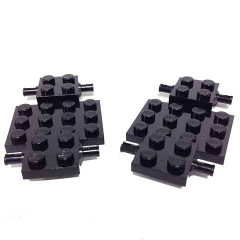Lego Parts: Vehicle, Base 4 x 7 x 2/3 (PACK of 2 - Black)