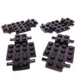 Lego Parts: Vehicle, Base 4 x 7 x 2/3 (PACK of 4 - Black)