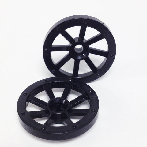 Lego Parts: Wagon Wheel - Small 27mm Diameter (PACK of 2 - Black)