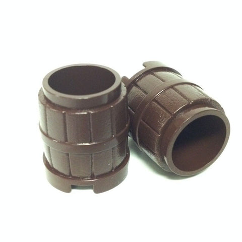 Lego Parts: Container, Barrel 2 x 2 x 2 Studs (PACK of 2 - Dark Brown)