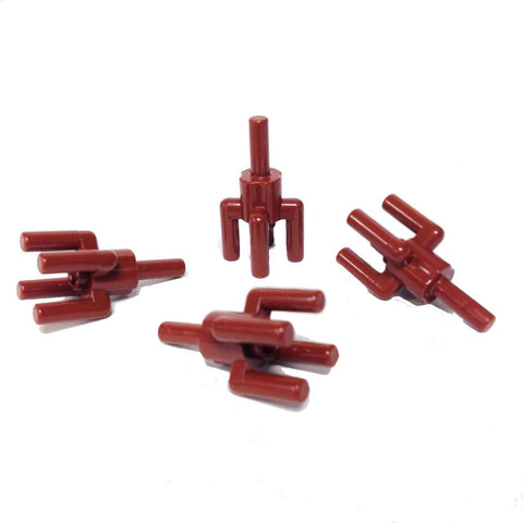 Lego Parts: Plant, Palm Tree Top (Pack of 4 - Reddish Brown)