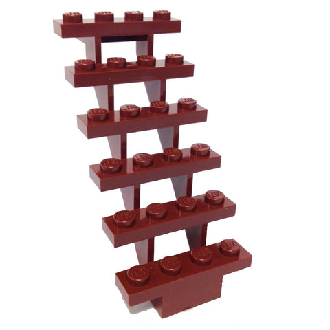 Lego Parts: Stairs 7 x 4 x 6 Straight Open (Reddish Brown)