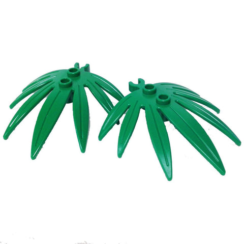 Lego Parts: Plant Leaves 6 x 5 Swordleaf with Clip (PACK of 2 - Green Leaves)