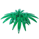Lego Parts: Plant Leaves 6 x 5 Swordleaf with Clip (PACK of 4 - Green Leaves)