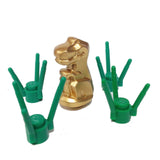 MinifigurePacks: Lego Dinosaur "BABY T-REX" in the Grass (Mettalic GOLD)