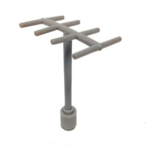 Lego Parts: Antenna with Side Spokes (3144 - Old Light Gray)