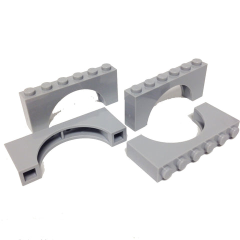 Lego Parts: Brick, Arch 1 x 6 x 2 - Thick Top with Reinforced Underside (Pack of 4) (4221600 - 3307)