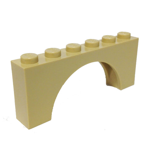 Lego Parts: Brick, Arch 1 x 6 x 2 - Thick Top with Reinforced Underside (4114073 - 3307)
