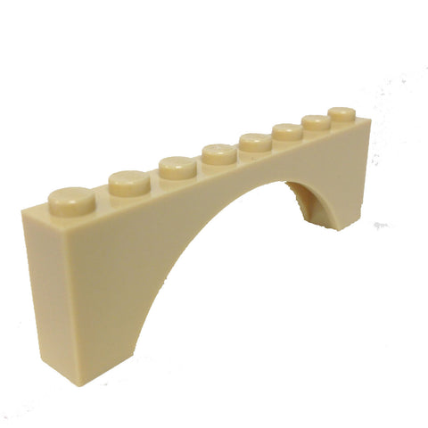 Lego Parts: Brick, Arch 1 x 8 x 2 (Tan)