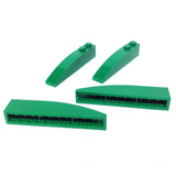 Lego Parts: Slope, Curved 6 x 1 (PACK of 4 - Green)