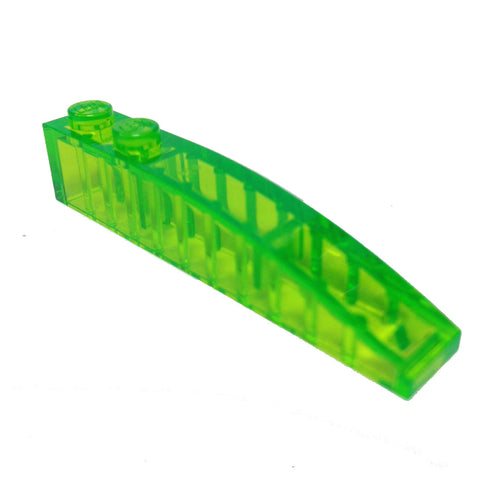Lego Parts: Slope, Curved 6 x 1 (Trans. Bright Green)