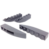 Lego Parts: Slope, Curved 6 x 1 Inverted (PACK of 4 - DBGray)