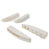Lego Parts: Slope, Curved 6 x 1 Inverted (PACK of 4 - White)