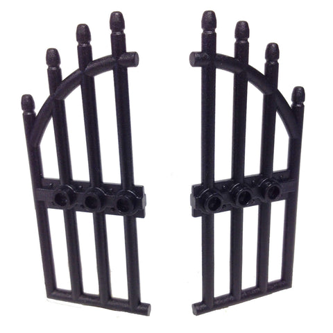 Lego Parts: Door 1 x 4 x 9 Arched with Bars and Three Studs (Black)