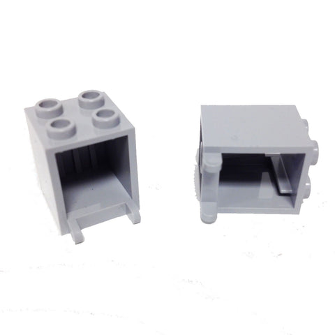 Lego Parts: Container, Box 2 x 2 x 2 (PACK of 2 - LBGray)