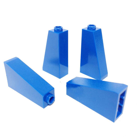 Lego Parts: Slope 75° 2 x 1 x 3 - Hollow Stud (PACK of 4 - Blue)