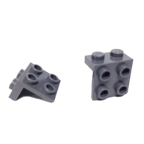 Lego Parts: Bracket 1 x 2 - 2 x 2 (PACK of 2 - DBGray)