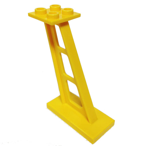 Lego Parts: Support 2 x 4 x 5 Stanchion Inclined, 5mm wide posts (Yellow)