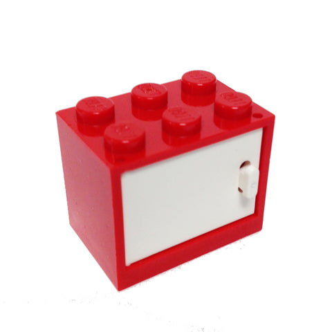 Lego Parts: Container, Cupboard 2 x 3 x 2 With Door (Red)