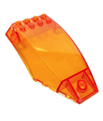 Lego Parts: Windscreen 10 x 6 x 2 Curved (Transparent Orange)