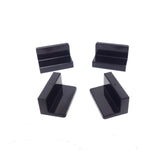 Lego Parts: Panel 1 x 2 x 1 with Rounded Corners (PACK of 4 - Black)