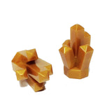 Lego Parts: Rock 1 x 1 Crystal "5 Point" (PACK of 2 - Pearl Gold)
