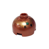 Lego Parts: Brick, Round 2 x 2 Dome Top with Copper Pattern (R4-G9)