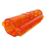 Lego Parts: Cylinder 9 x 4 x 2 Tapered with Flat Bottom, Pin Holes (Transparent Orange)