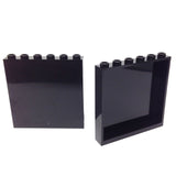 Lego Parts: Panel 1 x 6 x 5 (PACK of 2 - Black)