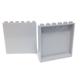 Lego Parts: Panel 1 x 6 x 5 (PACK of 2 - LBGray)