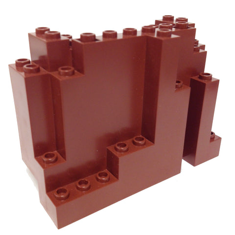 Lego Parts: Rock Panel Rectangular (BURP) (Reddish Brown)