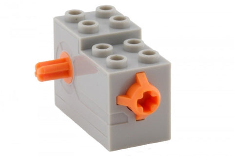Lego Parts: Wind-Up Motor 2 x 4 x 2 1/3 with Orange Release Button (LBGray)
