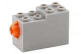 Lego Parts: Wind-Up Motor 2 x 4 x 2 1/3 with Orange Release Button (LBGray)