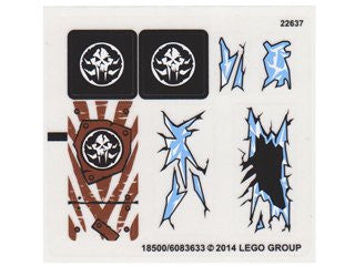Lego® Chima Set #70147 "Sir Fangar's Ice Fortress" Sticker Sheet #2 (ICE)