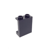 Lego Parts: Panel 1 x 2 x 2 with Side Supports - Hollow Studs (Black)
