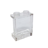 Lego Parts: Panel 1 x 2 x 2 with Side Supports - Hollow Studs (Transparent Clear)