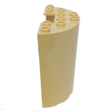 Lego Parts: Cylinder Half 3 x 6 x 6 with 1 x 2 Cutout (Tan)