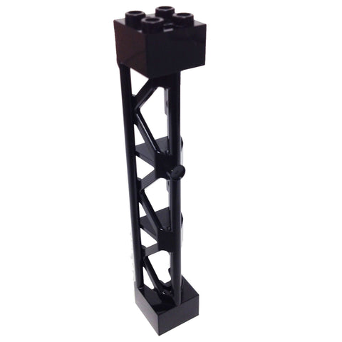 Lego Parts: Support 2 x 2 x 10 Girder Triangular Vertical - Type 4 - 3 Posts, 3 Sections (Black)