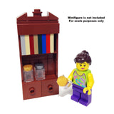 MinifigurePacks: Lego® "Furniture" Minifigure Accessory Bundle (1) Bookcase (1) Sleeve of Books (3) Apothecary Jars