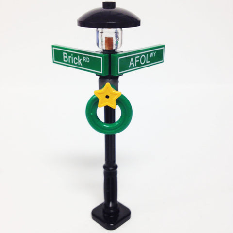 MinifigurePacks: Lego® City/Town "STREET SIGN - LAMP POST" Intersection of AFOL & Brick