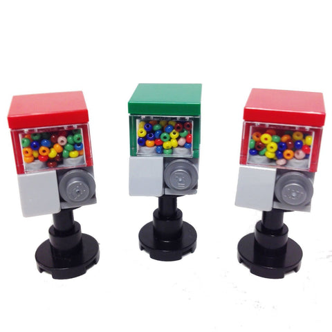 MinifigurePacks: Lego® Minifigure Accessory Bundle (3) Candy/Bubble Gum Machine Dispensers